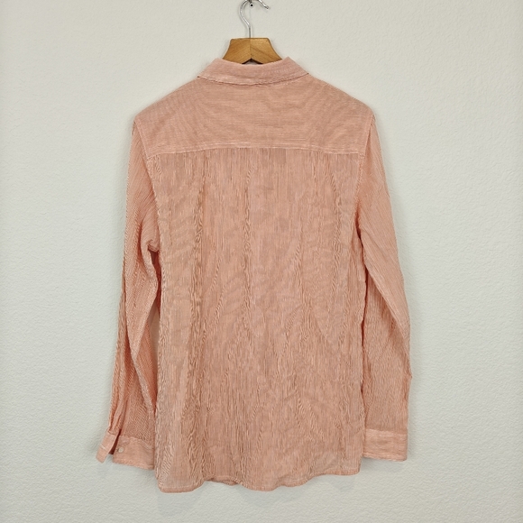 J. McLaughlin Coral Button Down Shirt on - Picture 9 of 12